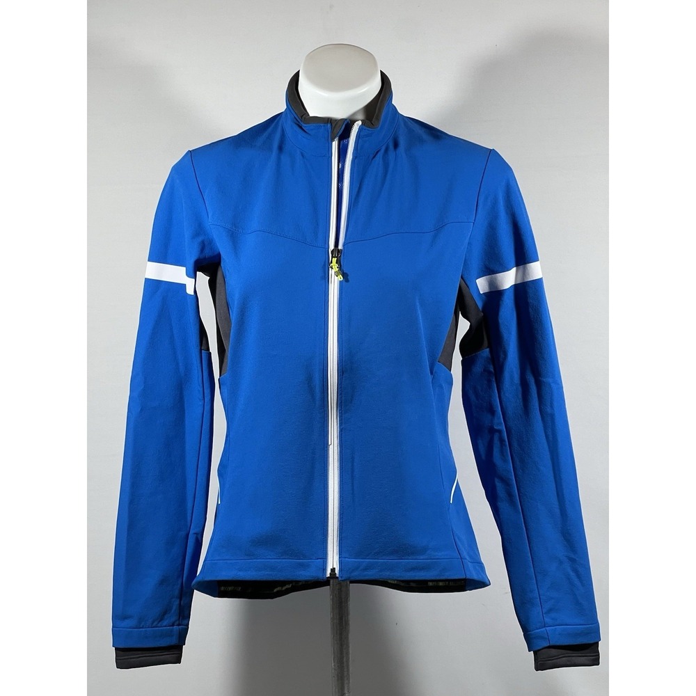 Novara Cycling Jacket Mens Blue Reflective Full Zip Performance‎ Riding